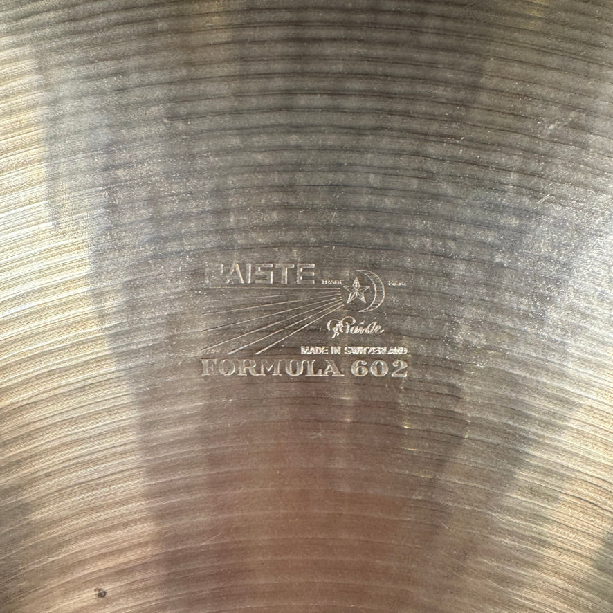 22" Paiste Formula 602 Pre-Serial 1960s Ride Cymbal 2954g *Video Demo*