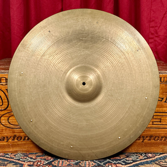 22" Zildjian A 1950s Large Stamp Ride Cymbal w/ Rivets 2734g *Video Demo*