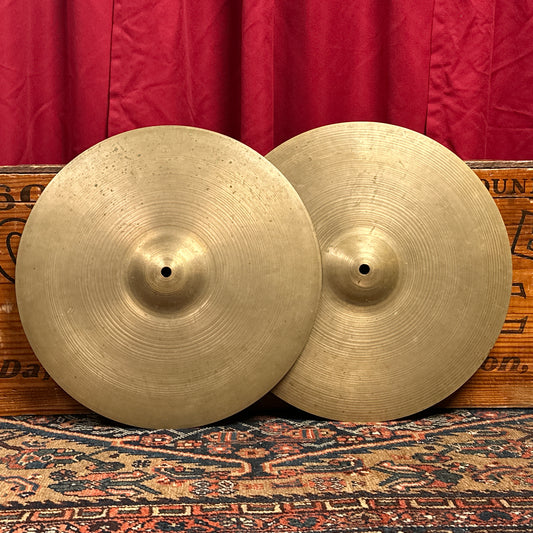 15" Zildjian A 1950s Small Stamp Hi-Hat Cymbal Pair 990g/1010g *Video Demo*