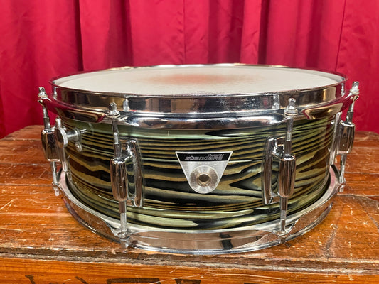 1970s Ludwig Standard 5x14 Avocado Strata Snare Drum