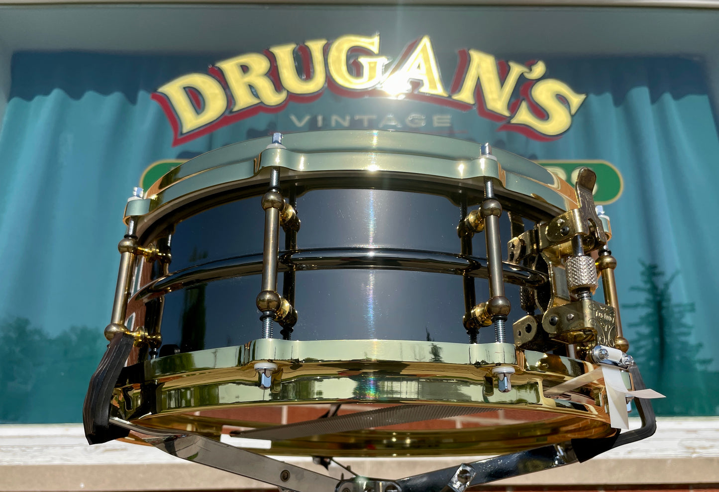 Ludwig 5x14 Tube Lug Black Beauty Snare Drum w/ Brass Hardware LB416BT