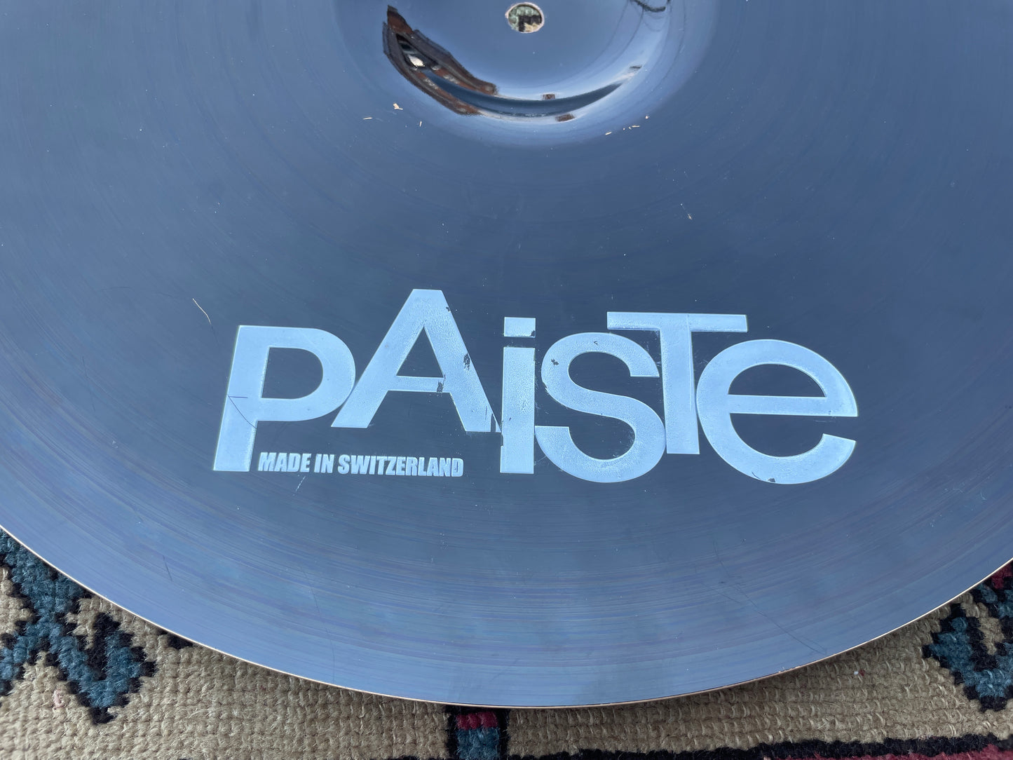 19" Paiste 2002 Prototype Color Sound Crash Cymbal Black 1814g