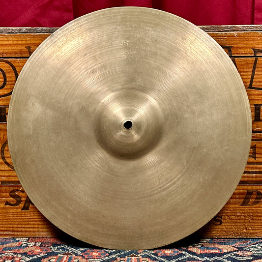 14" Zildjian A 1930s 1st / 2nd / Pre-Trans Stamp Hi-Hat Single Splash Cymbal 514g *Video*