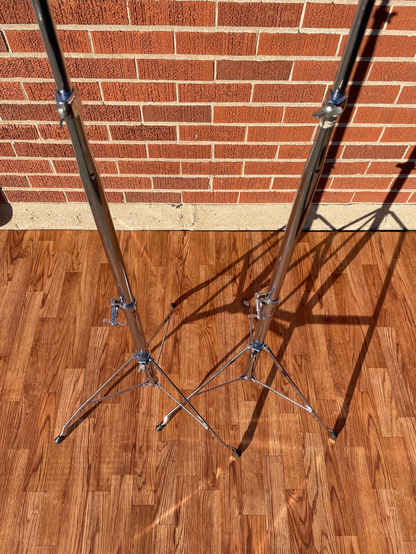 1970s Ludwig No. 1402 Atlas Straight Cymbal Stand Pair
