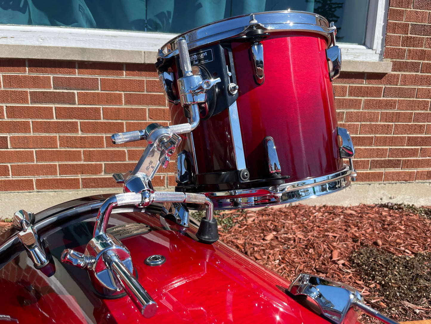Pearl Session Custom Drum Set Cranberry Fade Red Burst 20/12/14