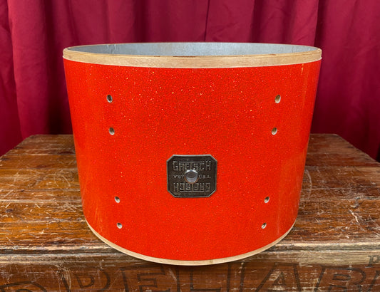 Vintage Gretsch 9x13 Tom Shell 6-Ply Rewrap Tangerine Sparkle 13x9