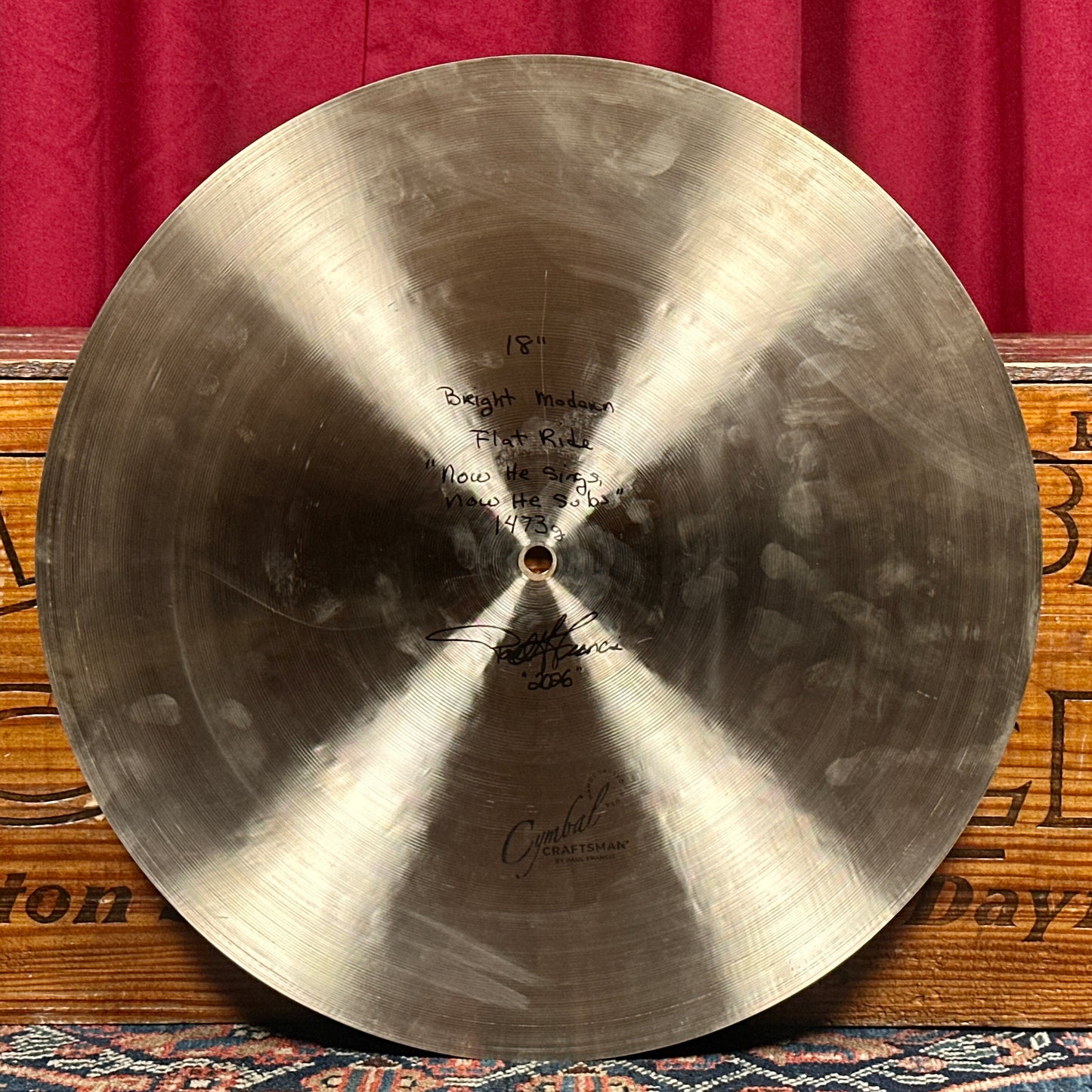 18" Cymbal Craftsman Bright Modern Roy Haynes Flat Ride Cymbal 1473g *Video Demo*