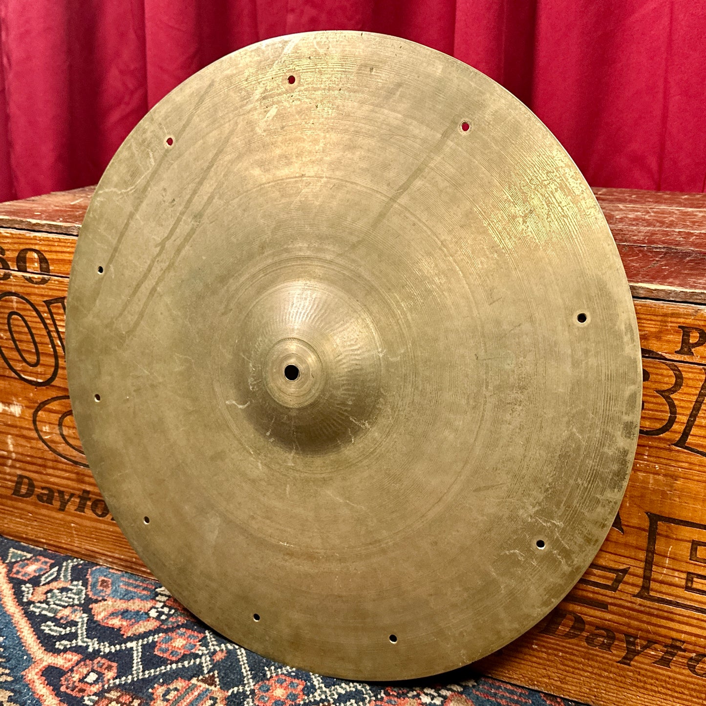19" Slingerland Alejian Zildjian 1940s Hand Hammered Sizzle Ride Cymbal 1490g *Video Demo*