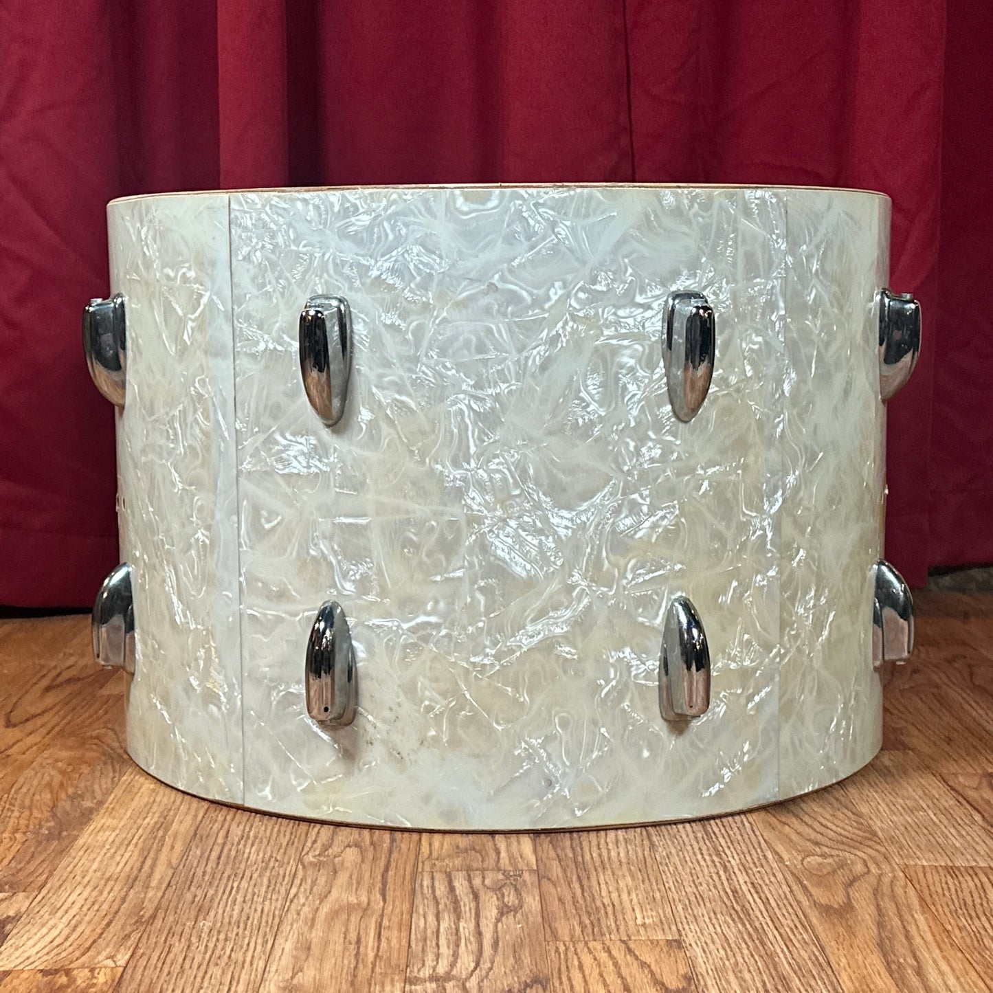 1960s Slingerland 14x20 Bass Drum Shell White Marine Pearl