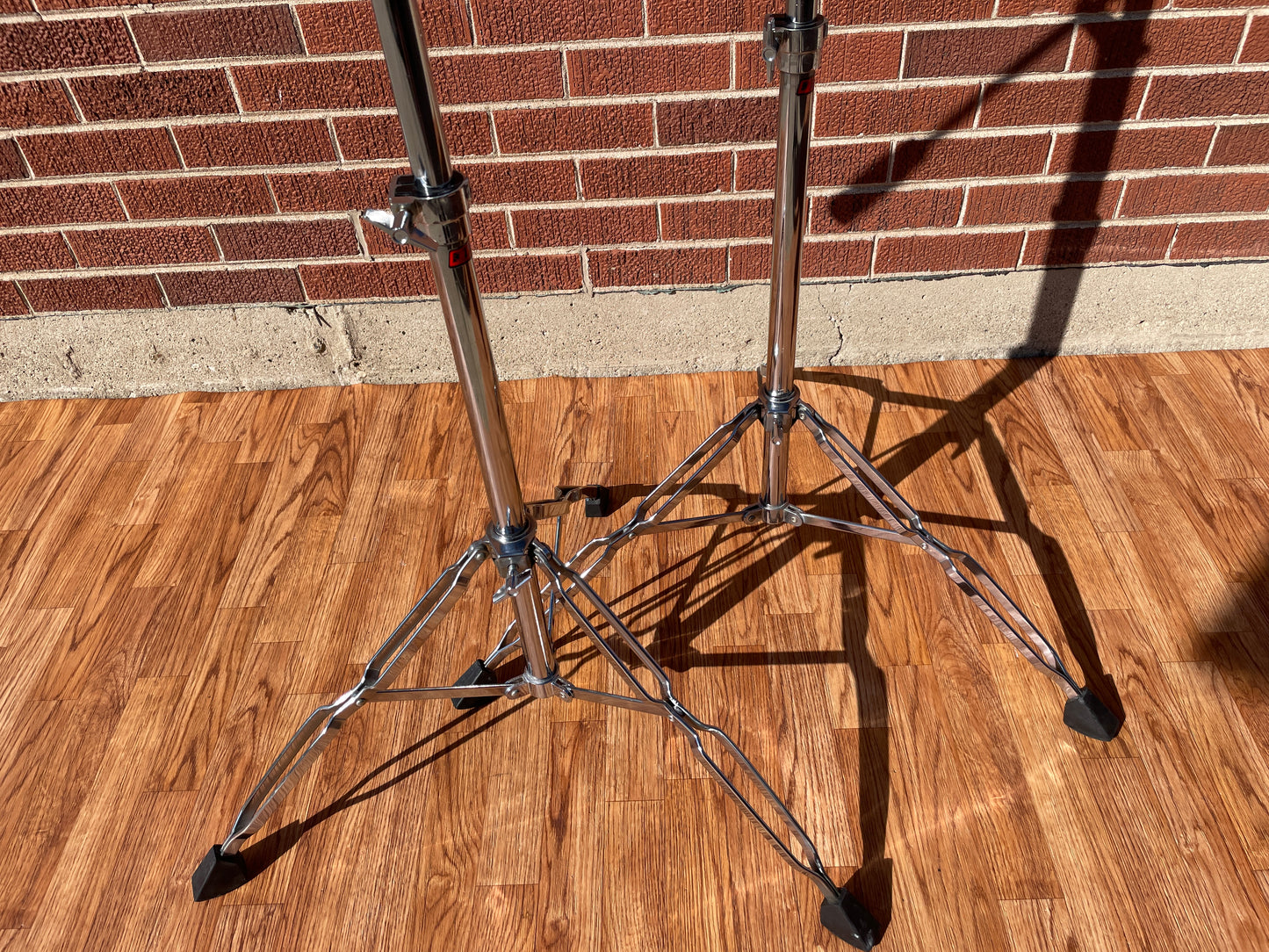 (x2) Vintage Tama Titan Red Label Boom Cymbal Stand Pair w/ Weights Japan