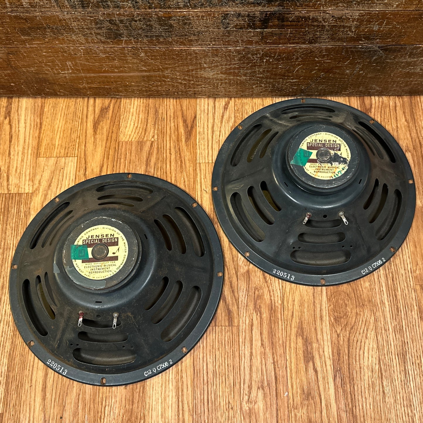 1965 Jensen 12" C12Q Speaker Pair 8 Ohm Fender Silvertone