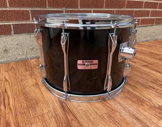 1980s Yamaha Recording Custom 14" Tom Drum Piano Black 10x14 14x10