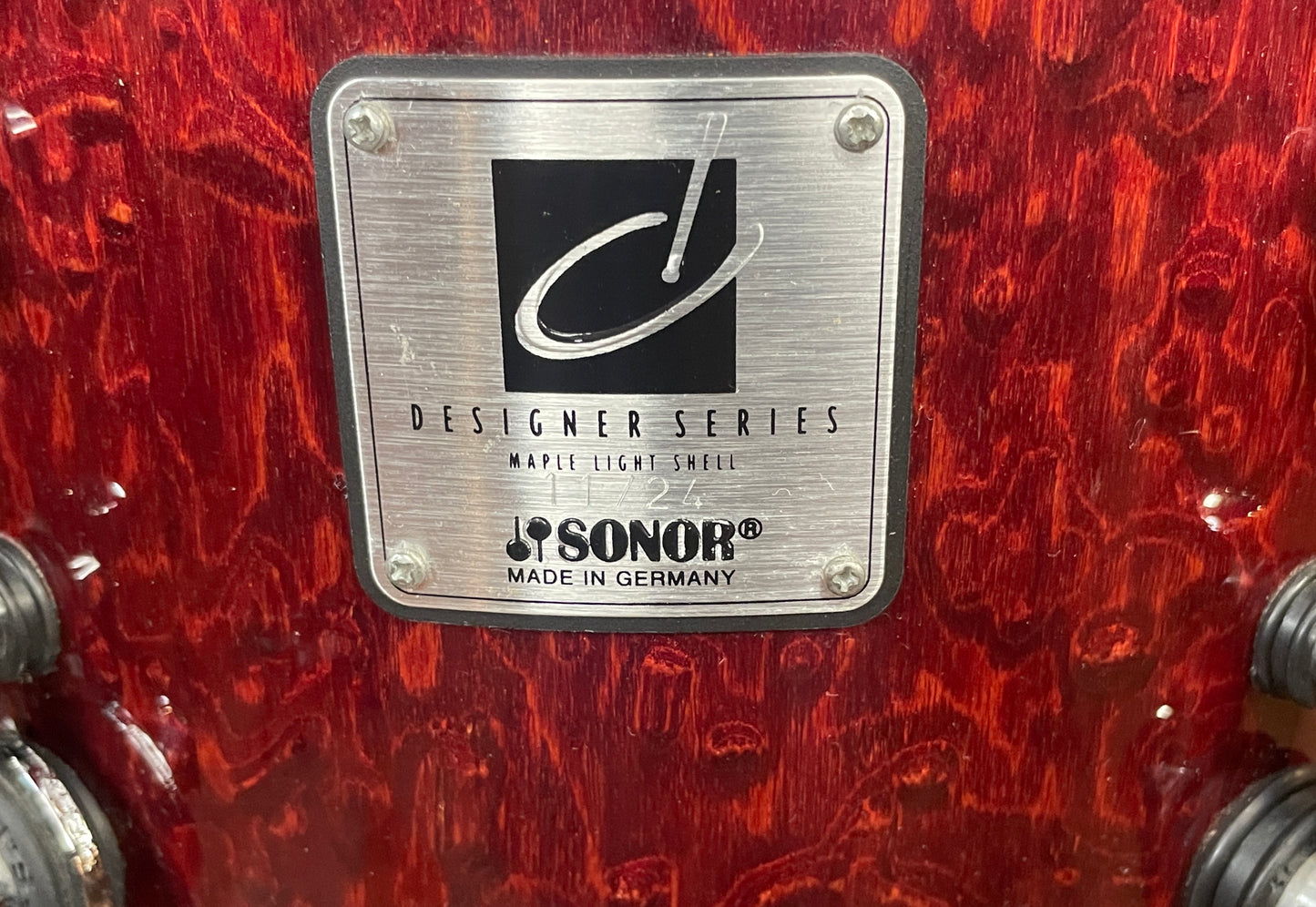 Sonor Designer Series 10" Maple Light Tom Single Stain Red 9x10 10x9