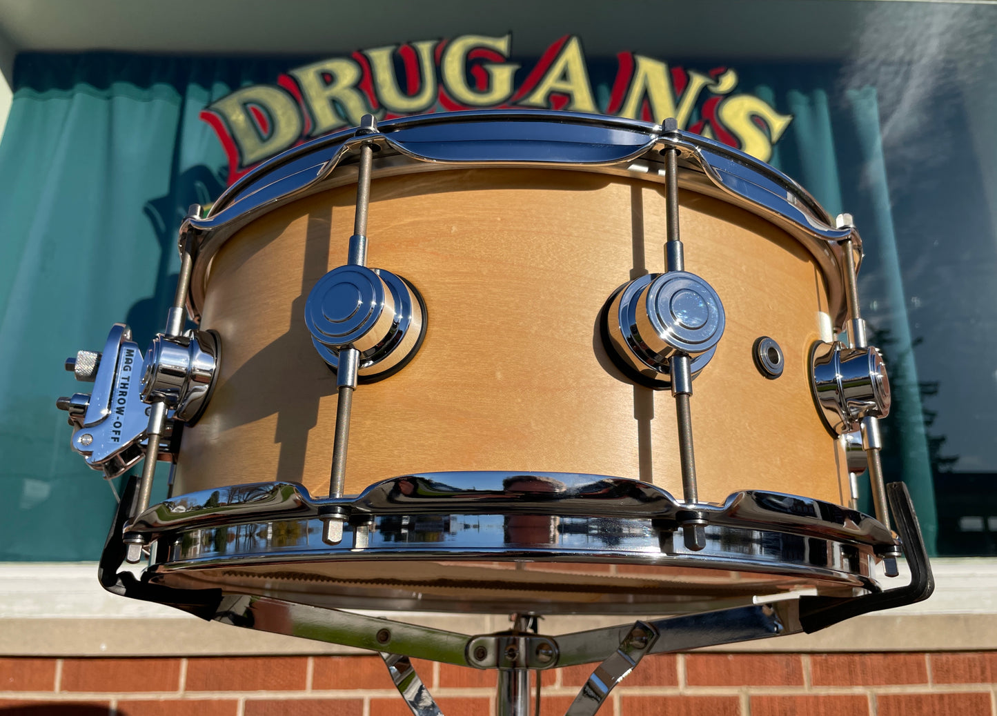 DW Collector's Series Maple Standard 6x14 Snare Natural Satin Oil Drum Workshop