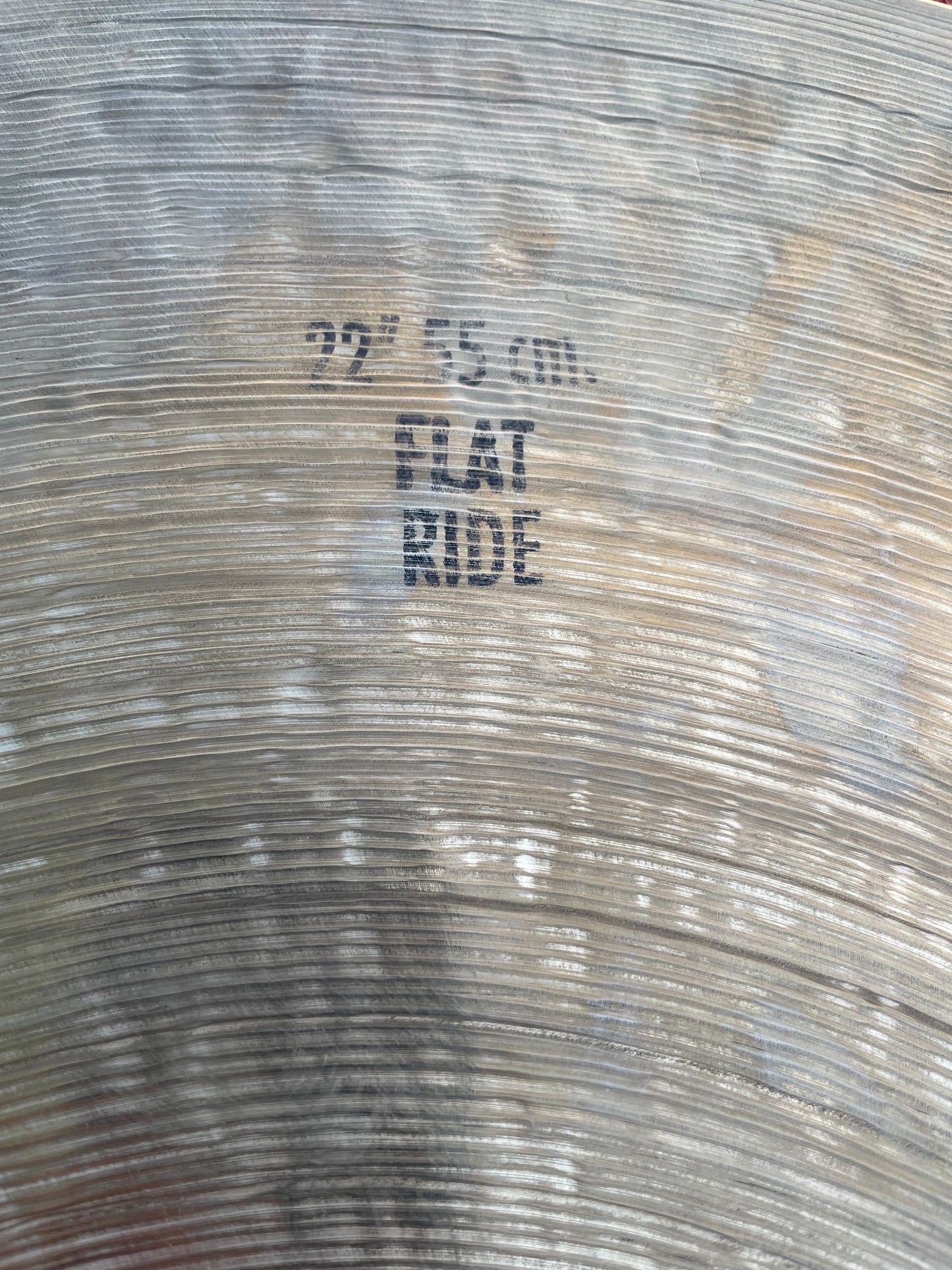 22" Masterwork Jazz Master Flat Ride Cymbal Turkish Hand Hammered 3340g