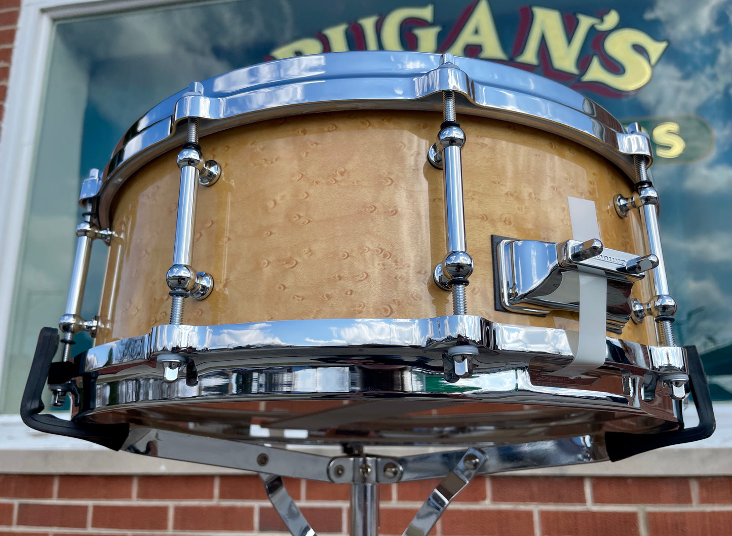 Ludwig Classic Maple 5x14 Exotic Birdseye Maple Snare Drum Die Cast Hoops Tube Lugs *Video Demo*