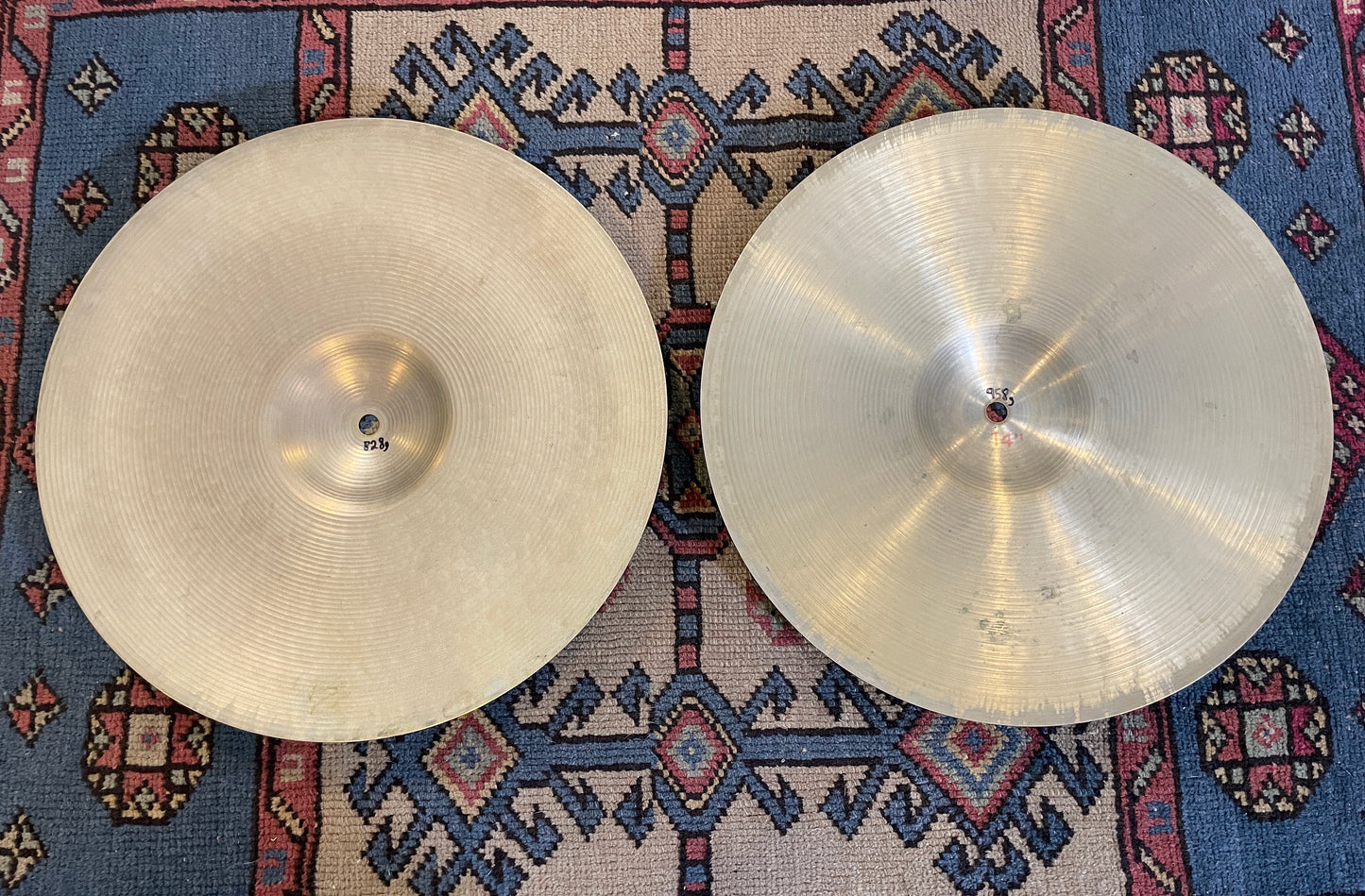 14" Paiste Pre-Serial 602 Hi-Hat Cymbal Pair 828g/958g