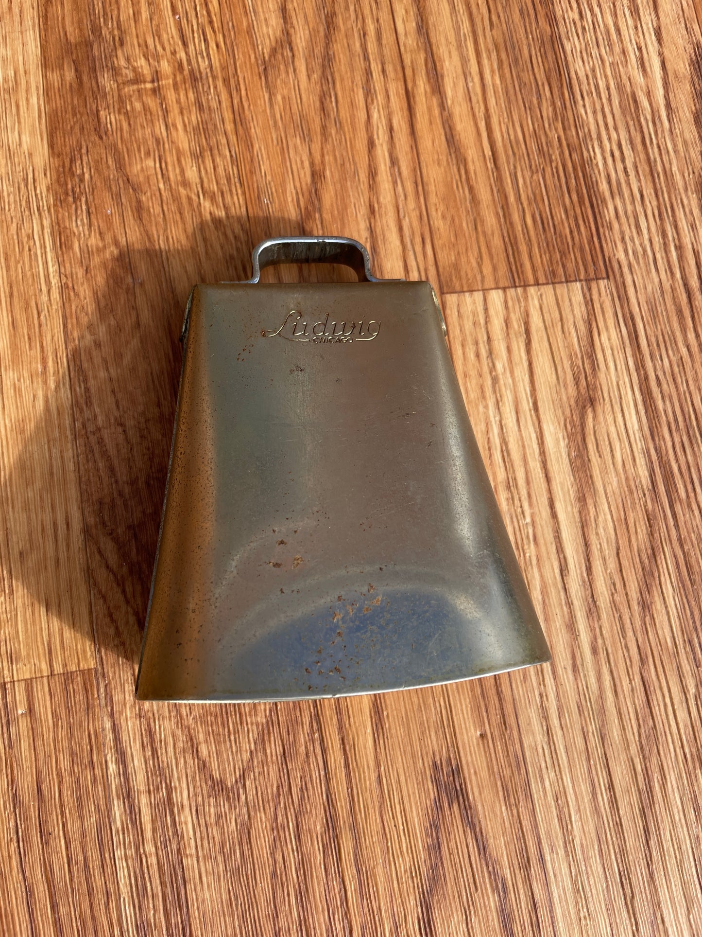 Vintage 1960s Ludwig Script Logo 5" Cow Bell And Holder Cowbell No. 129