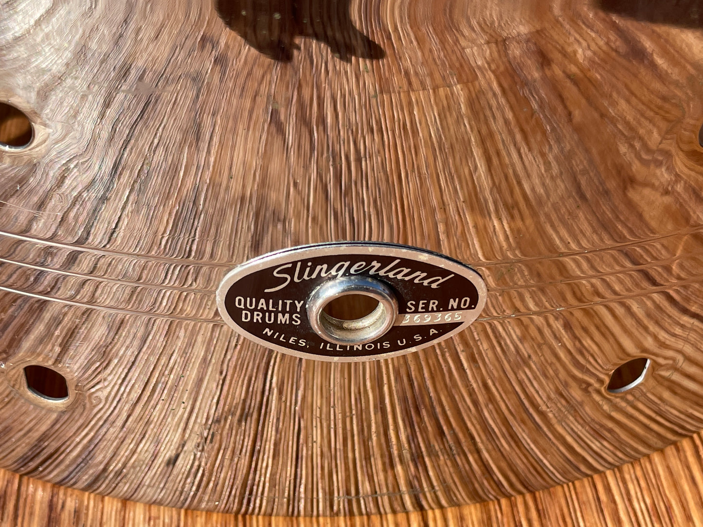 1970s Slingerland 5x14 No. 132 Gene Krupa Sound King Snare Drum Shell COB