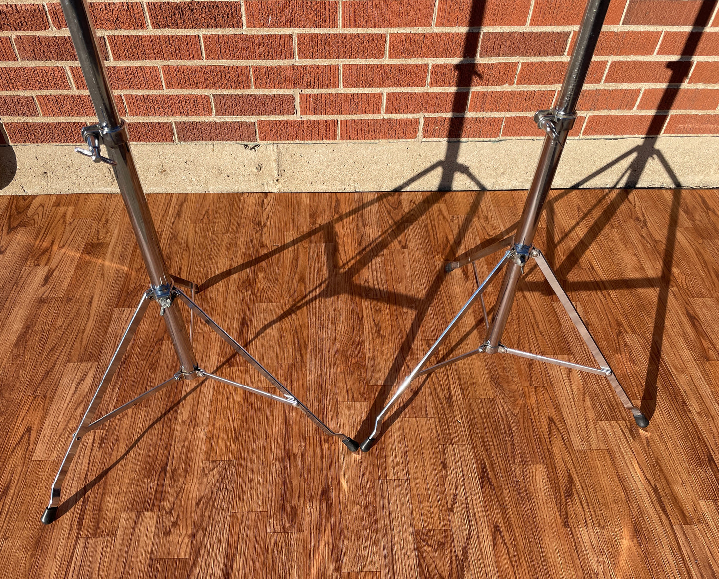 1970s Ludwig No. 1402 Atlas Straight Cymbal Stand Pair