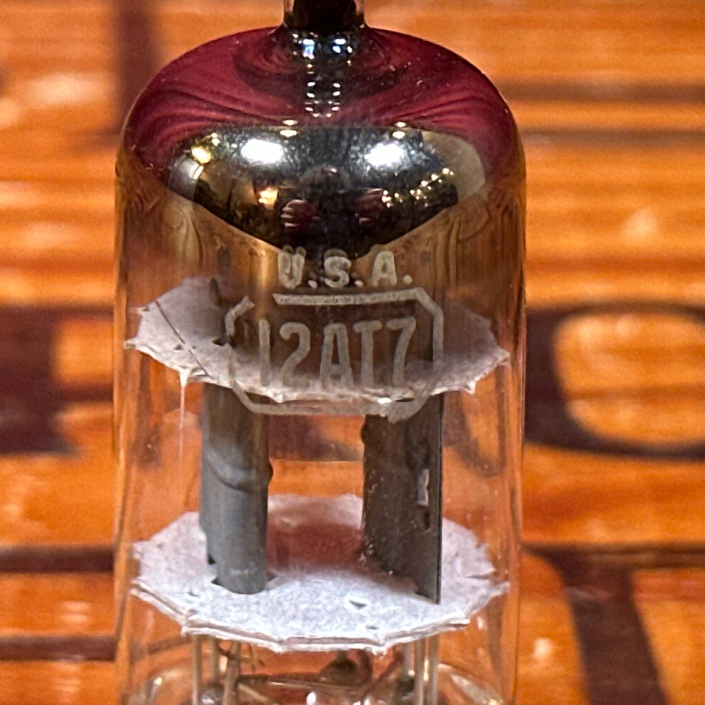 Vintage RCA 12AT7 Preamp Tube Grey Plate ECC81 Valve Halo Getter #253