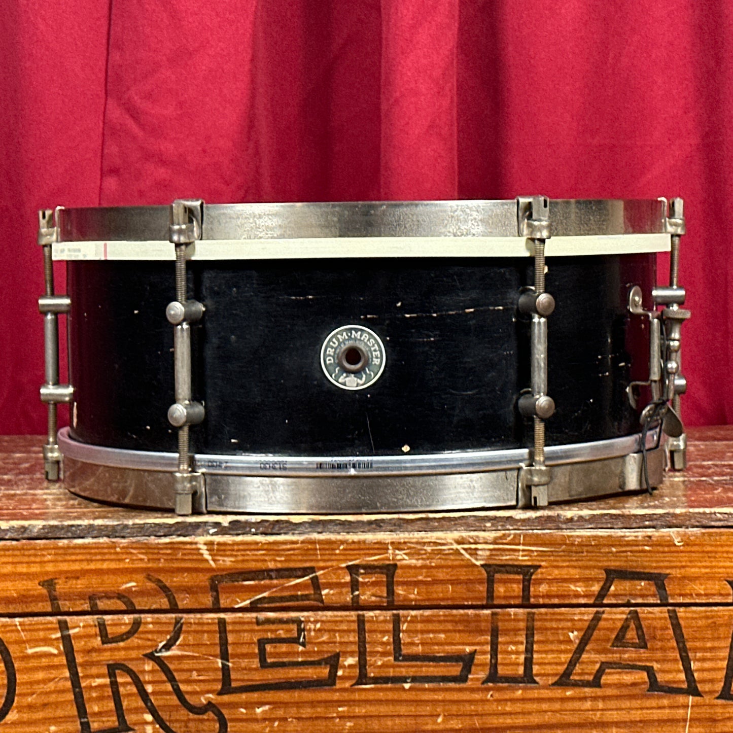 1940s Drum Master 5.5x13 Vintage Sears Roebuck Snare Drum Black