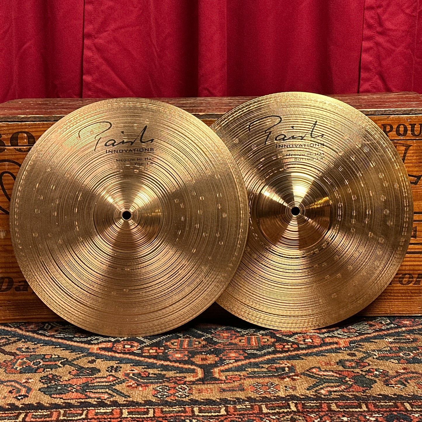 Rare 14" Paiste Innovations Medium Hi-Hat Cymbal Pair 854g/1290g *Video Demo*