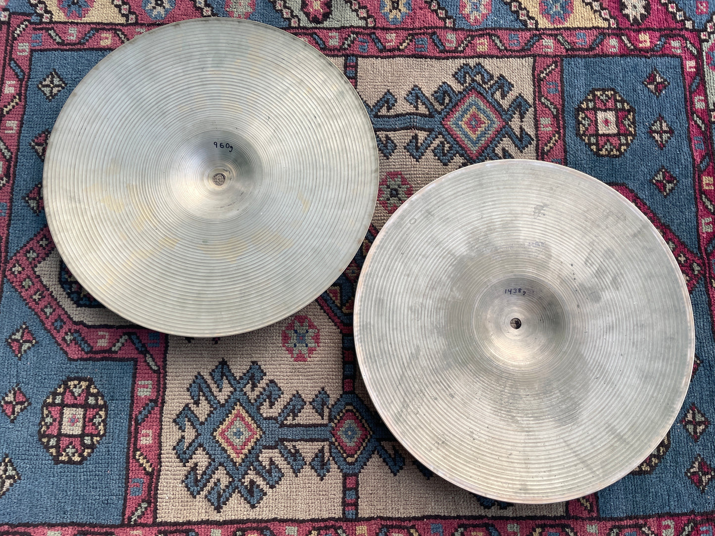 15" Zildjian A 1970s New Beat Hi-Hat Cymbal Pair 960g/1438g *Video Demo*