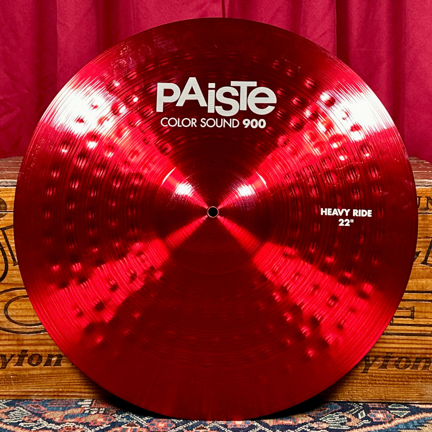 22" Paiste Red Color Sound 900 Heavy Ride Cymbal 3458g