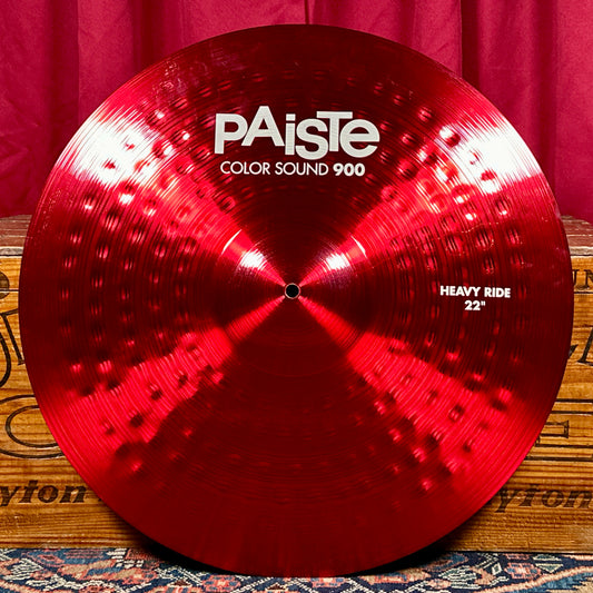 22" Paiste Red Color Sound 900 Heavy Ride Cymbal 3458g