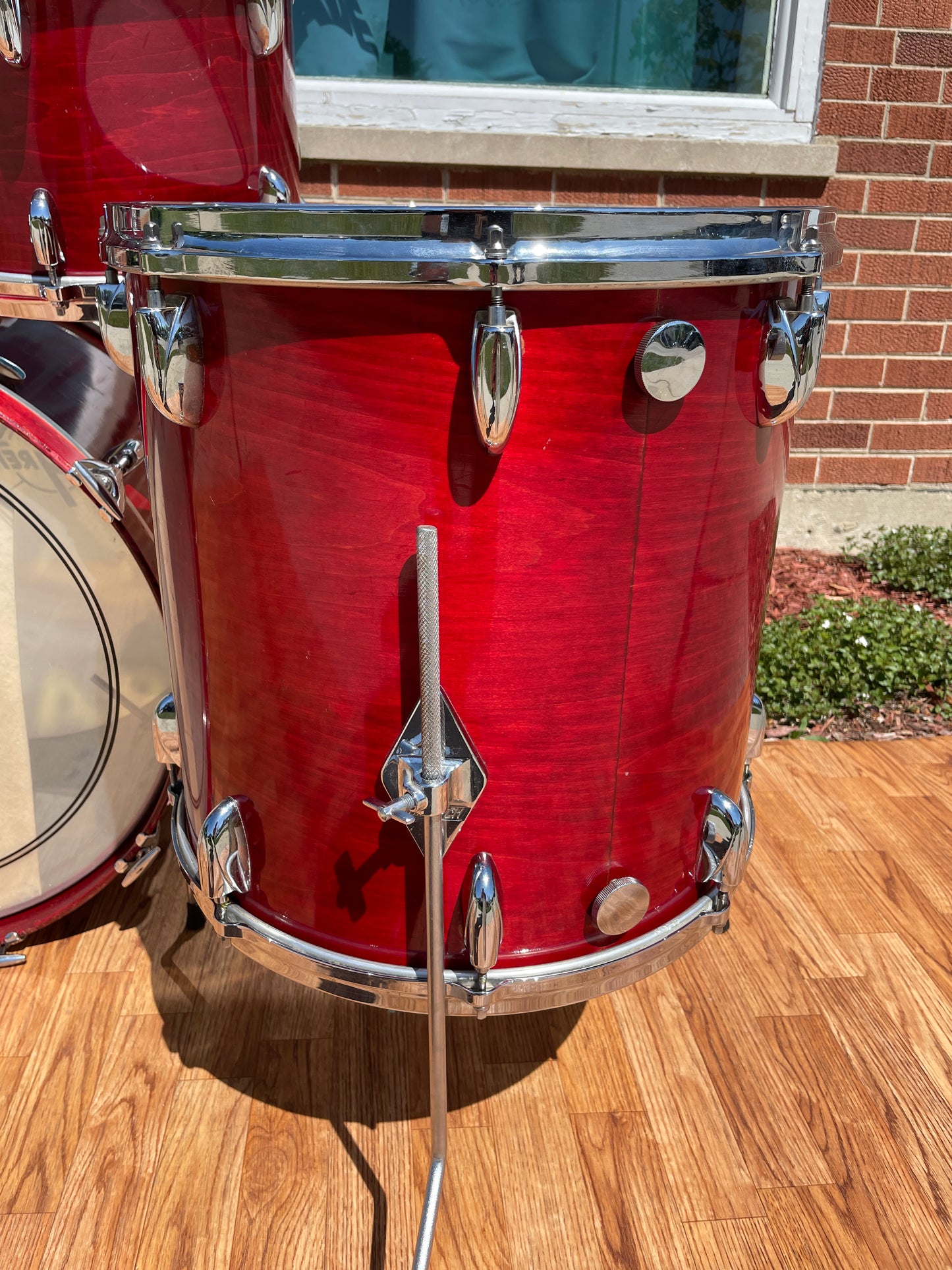 1970s Gretsch Stop Sign Badge Drum Set Red Rosewood 22/12/13/16