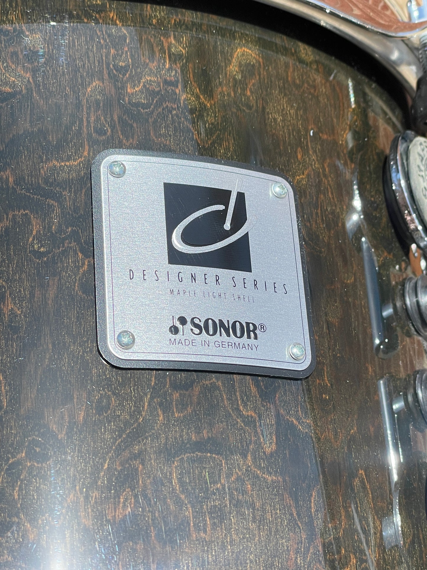 Sonor Designer Series 10" Maple Light Tom Drum Stain Black 10x8 8x10