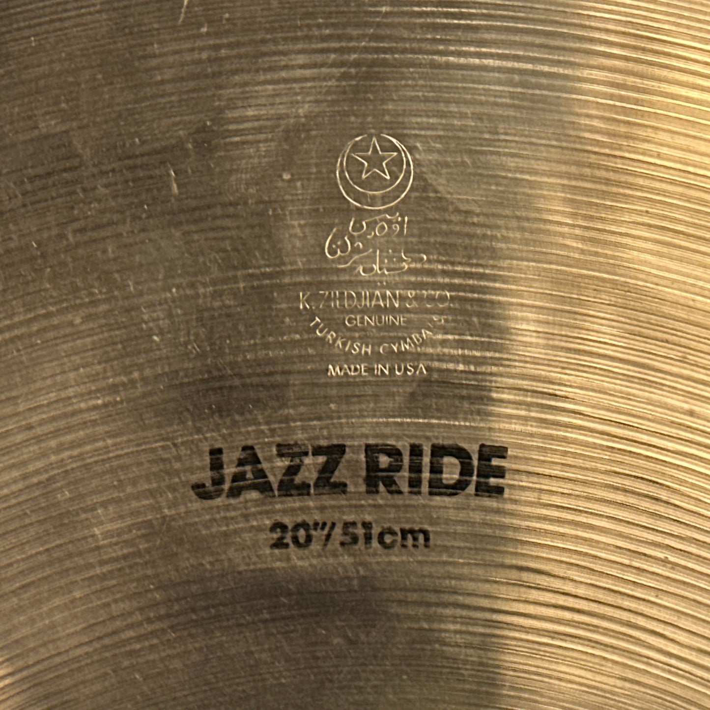 20" K Zildjian 1980s EAK Jazz Ride Cymbal 2160g *Video Demo*