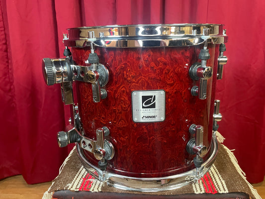 Sonor Designer Series 12" Maple Light Tom Single Stain Red 10x12 12x10