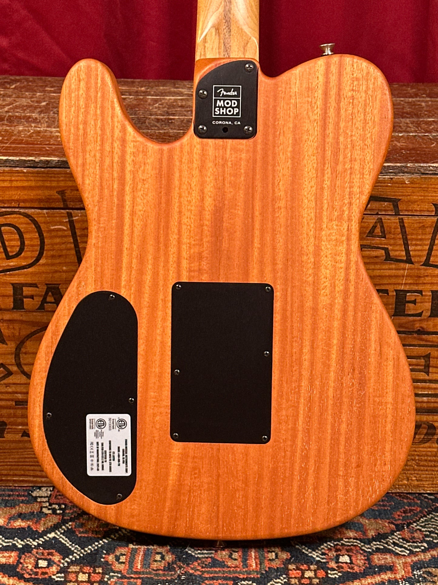 2021 Fender Mod Shop Acoustasonic Telecaster Brushed Sapphire Blue w/ OHSC