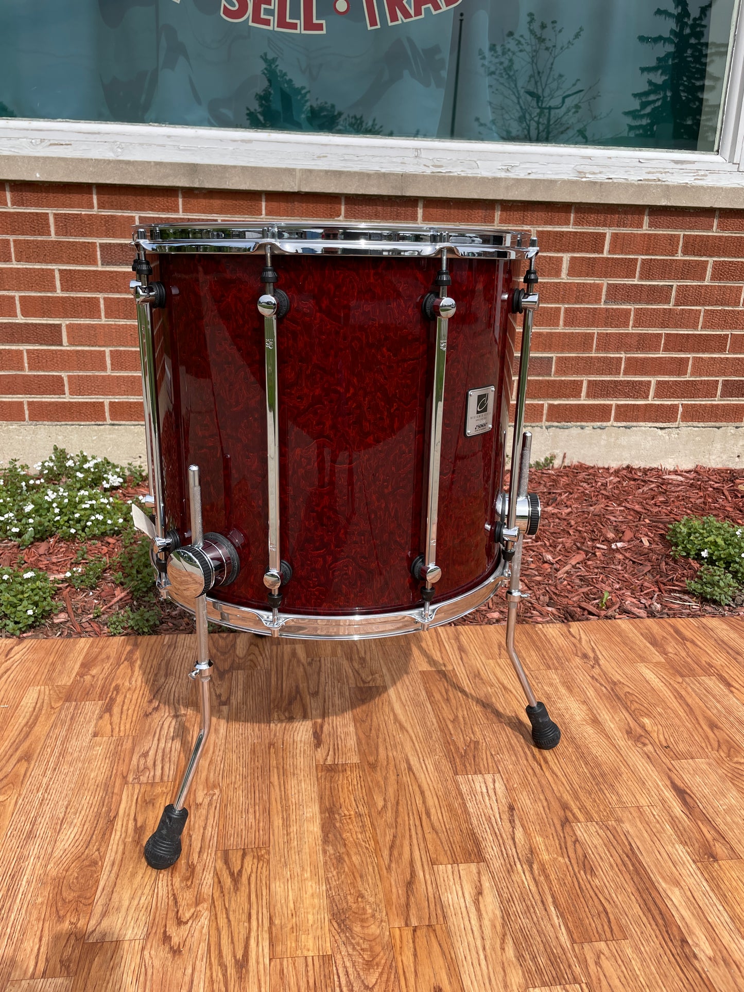 Sonor Designer Series 18" Maple Light Floor Tom Stain Red 16x18 18x16
