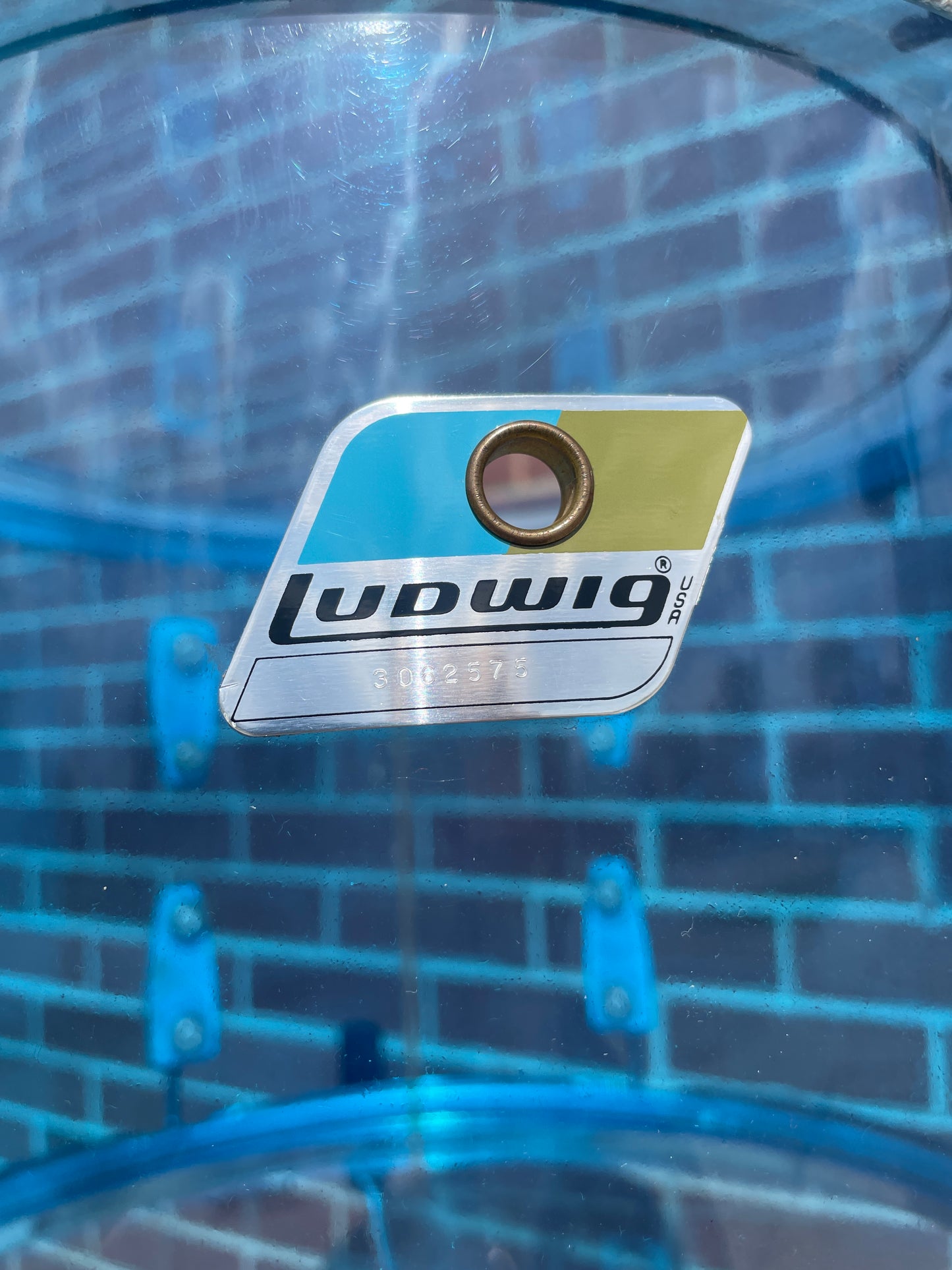 1970s Ludwig Vistalite 10x14 Tom Drum Blue