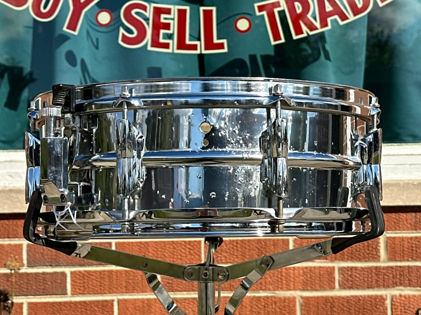 1970s Premier 5x14 PD6021 Chrome Over Aluminum Snare Drum