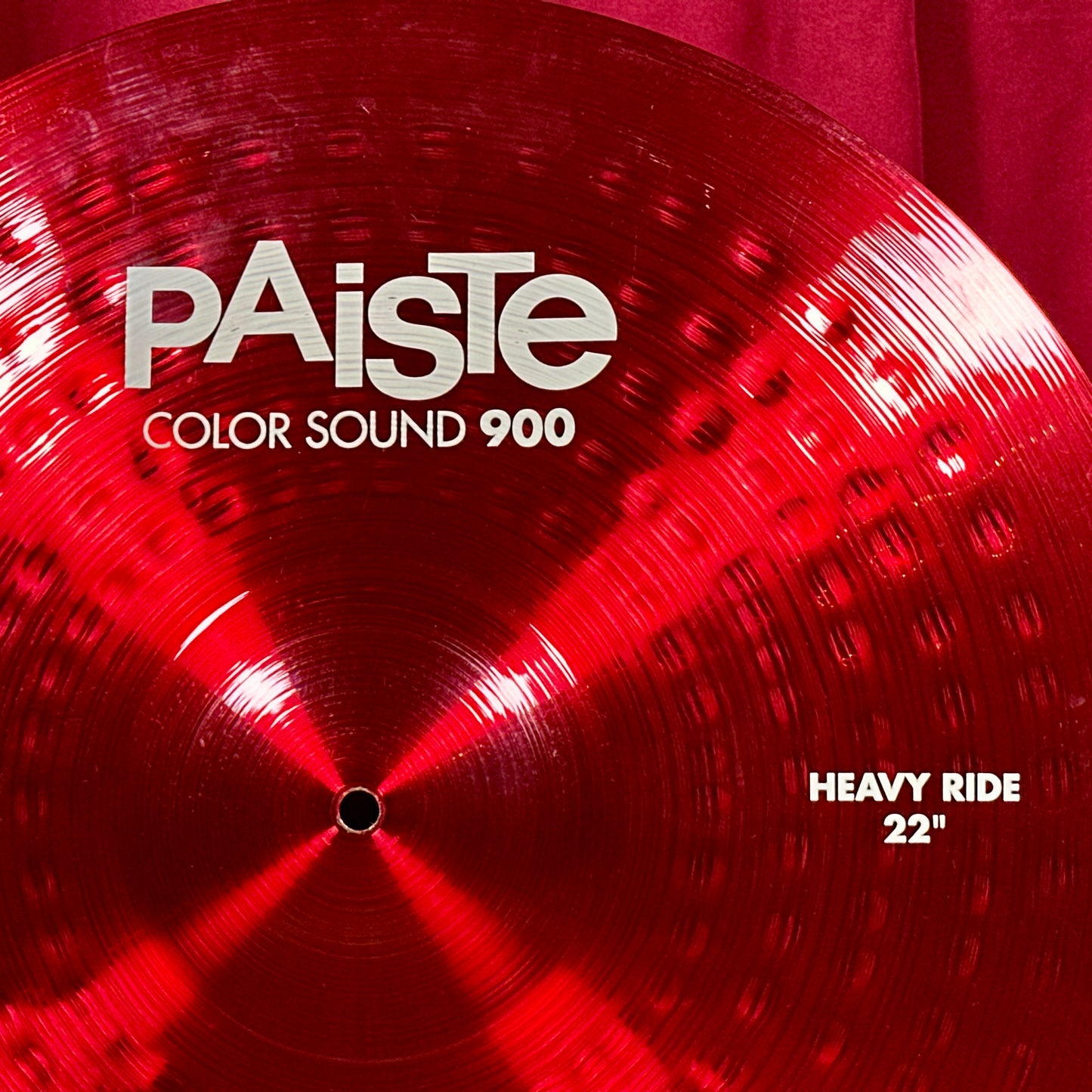 22" Paiste Red Color Sound 900 Heavy Ride Cymbal 3458g