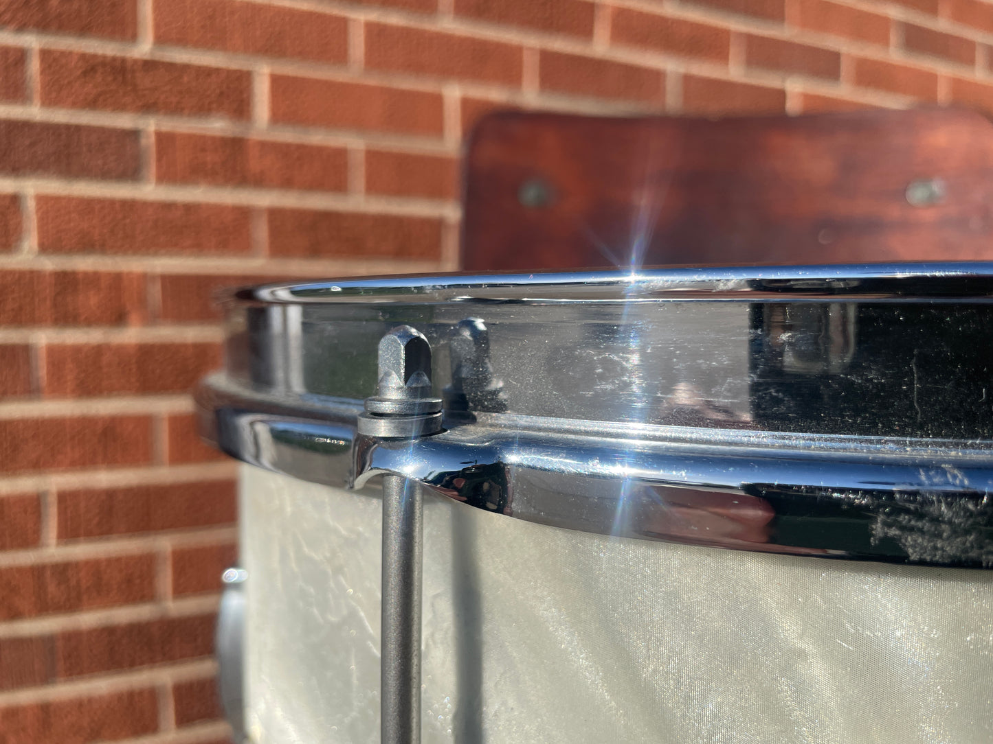 1960s Camco 8x12 Tom Drum White Moire / Satin Flame