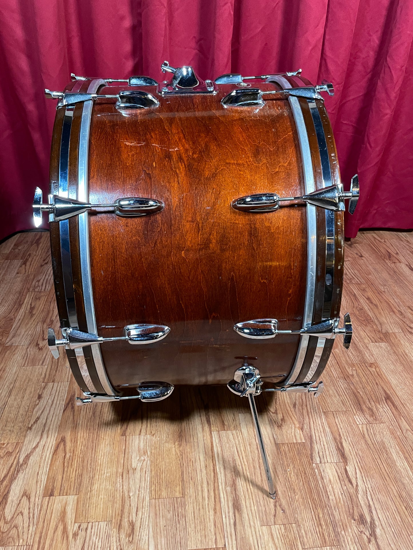 1970s Slingerland 14x24 Sound King Bass Drum Walnut 3 Ply