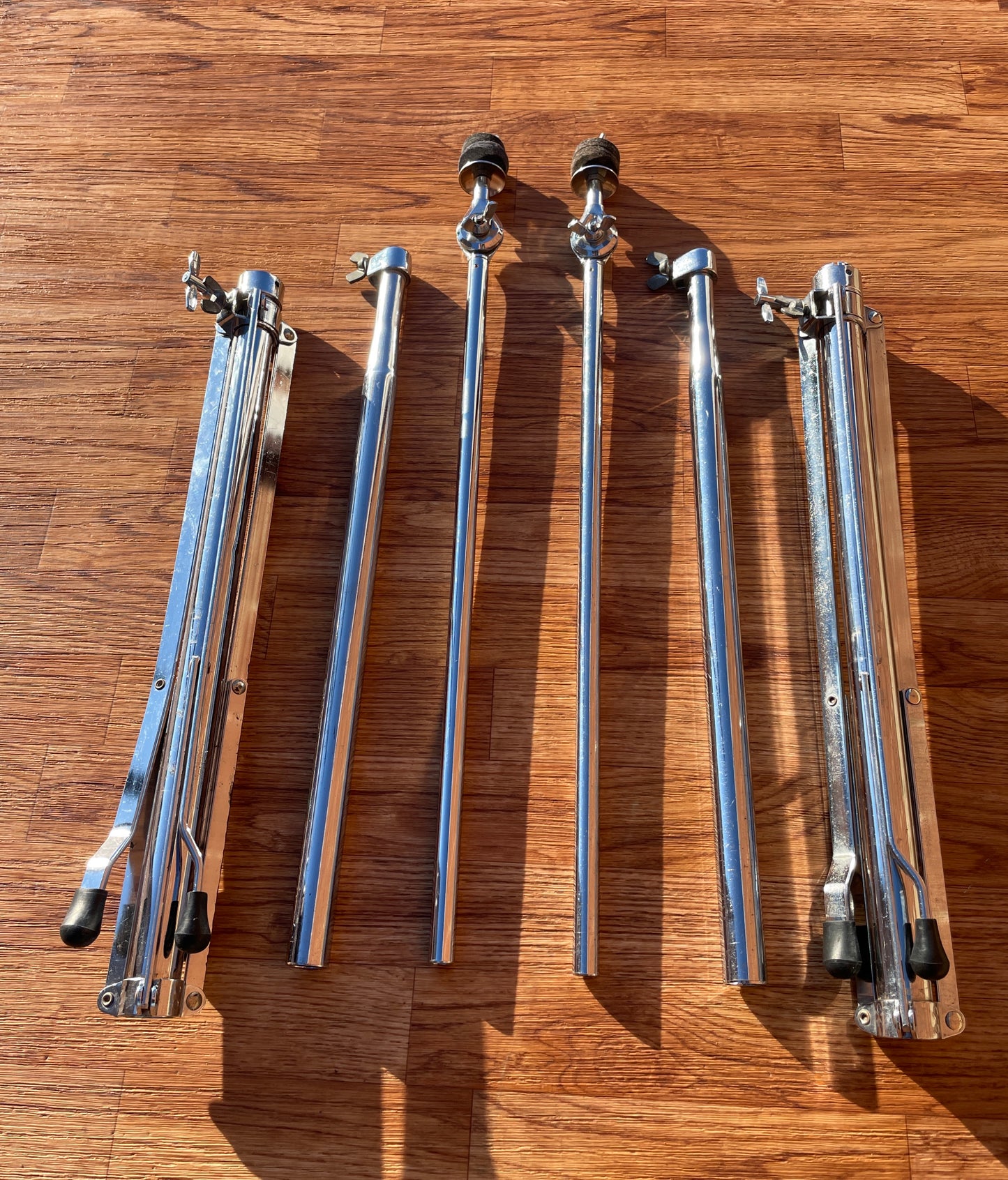 1970s Ludwig No. 1402 Atlas Straight Cymbal Stand Pair