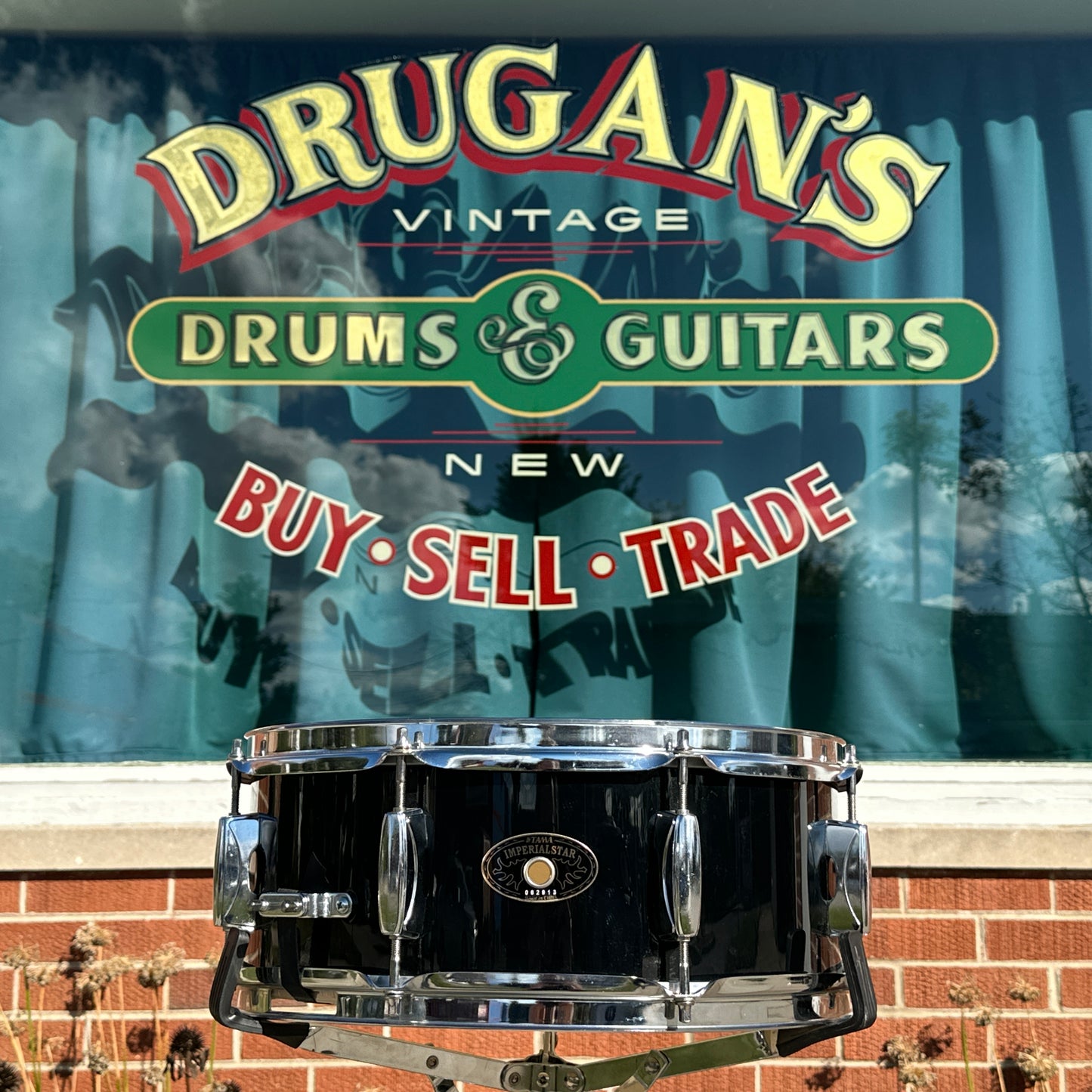 2010s Tama Imperialstar 5.5x14 Poplar Snare Drum Black IWS55