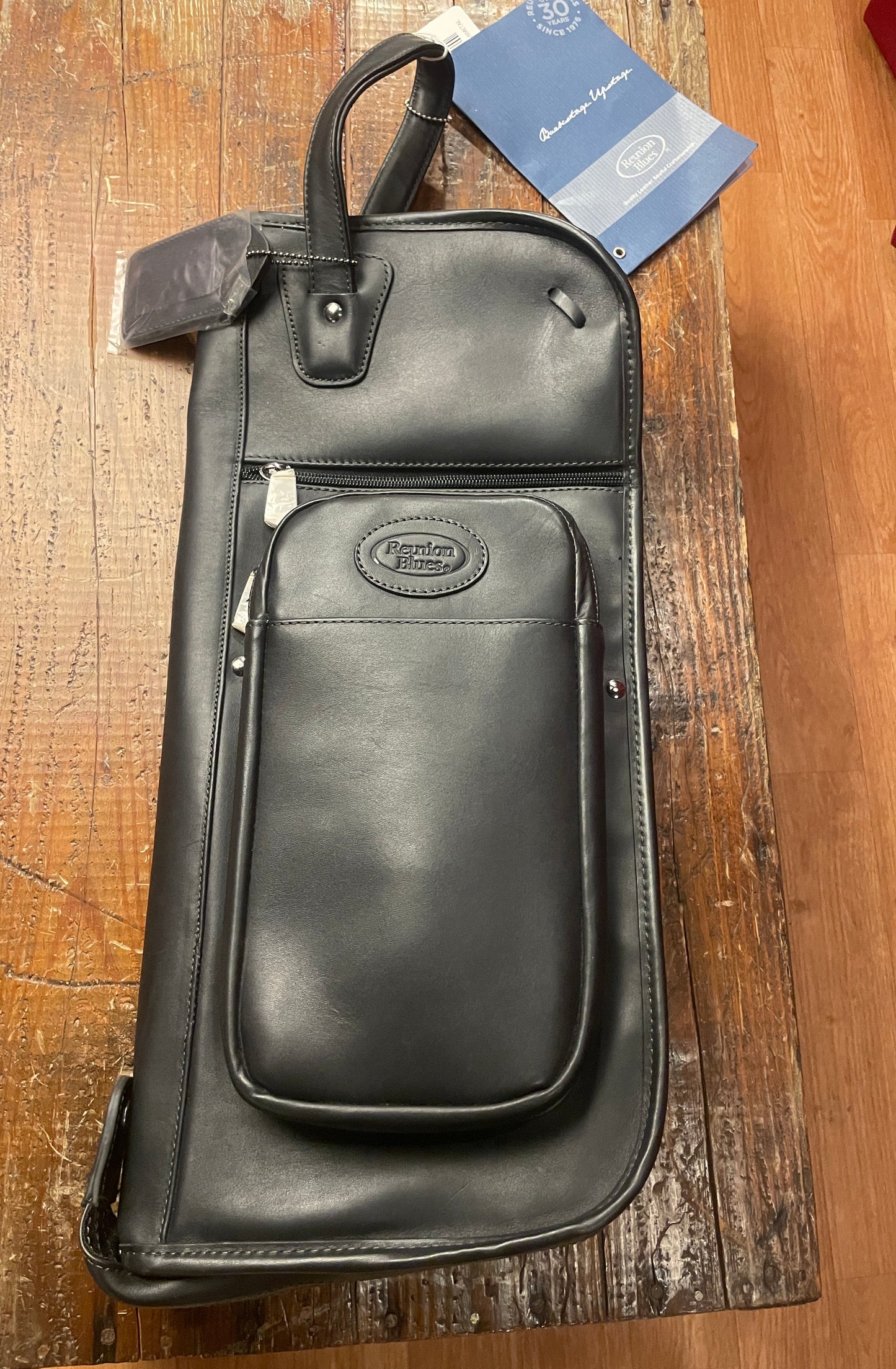 Reunion Blues Extra Large Black Leather Stick & Mallet Bag