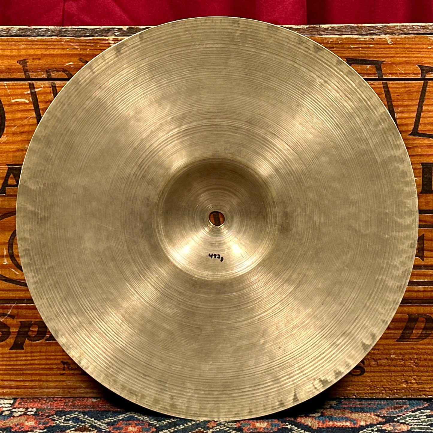 13" Zildjian A 1940s-50s Trans Stamp THIN Hi-Hat Cymbal Pair 466g/472g