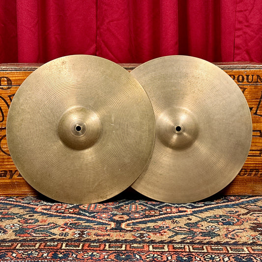 14" Paiste Formula 602 Pre-Serial 1960s Hi-Hat Cymbal Pair 840g/944g *Video Demo*