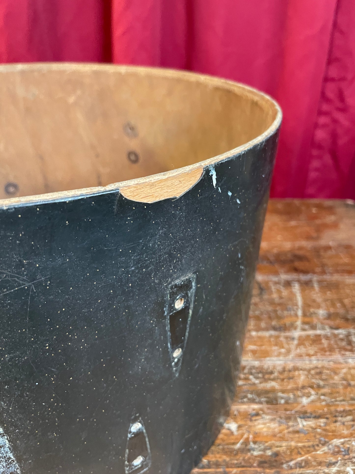 1971 Sonor Teardrop 8x12 Tom Shell Black Silver Speckle 30cm