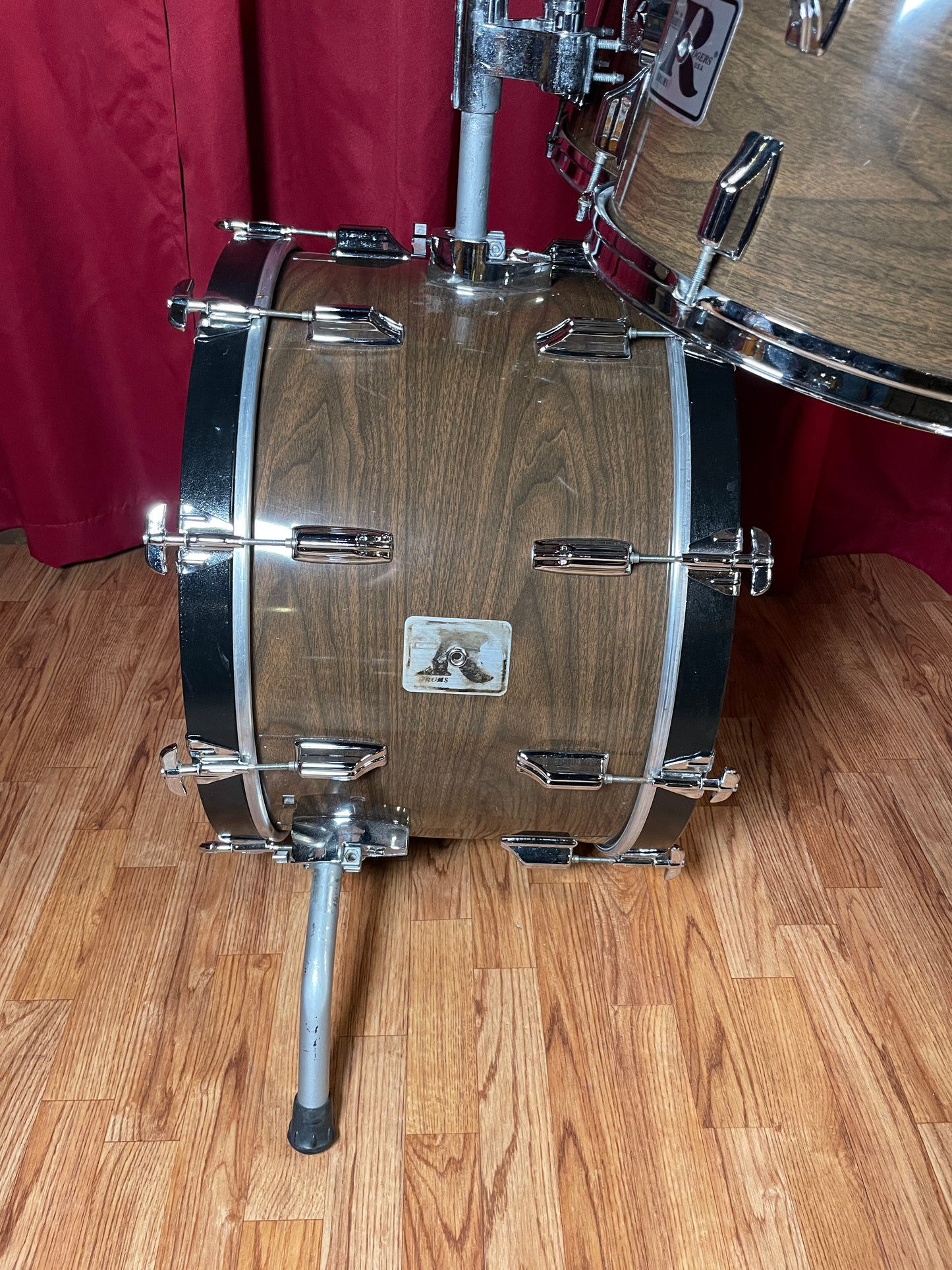 1970s Rogers "Big R" Drum Set New Mahogany 22/13/14/18