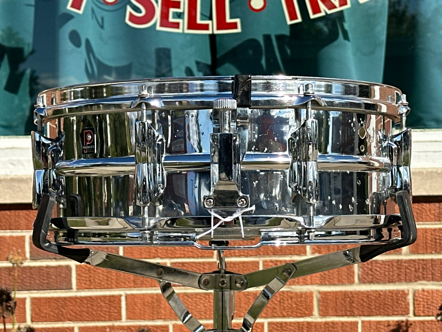 1970s Premier 5x14 PD6021 Chrome Over Aluminum Snare Drum