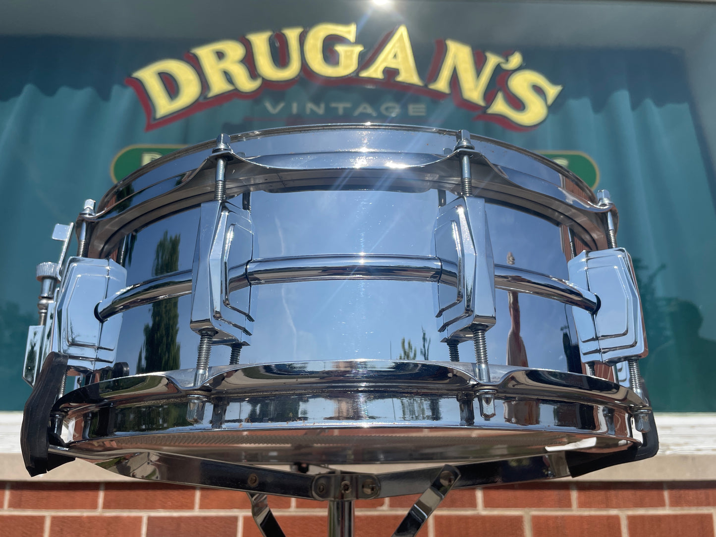 Early 1970s Ludwig 5x14 "Cut Badge" Brass Shell Supraphonic Snare Drum COB